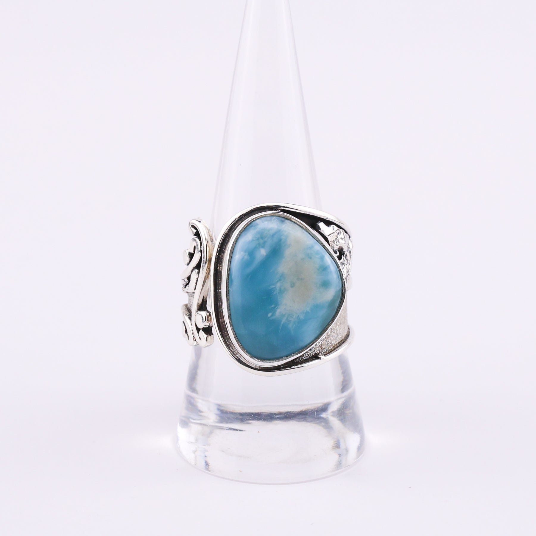 Larimar and silver ring - Tiwin