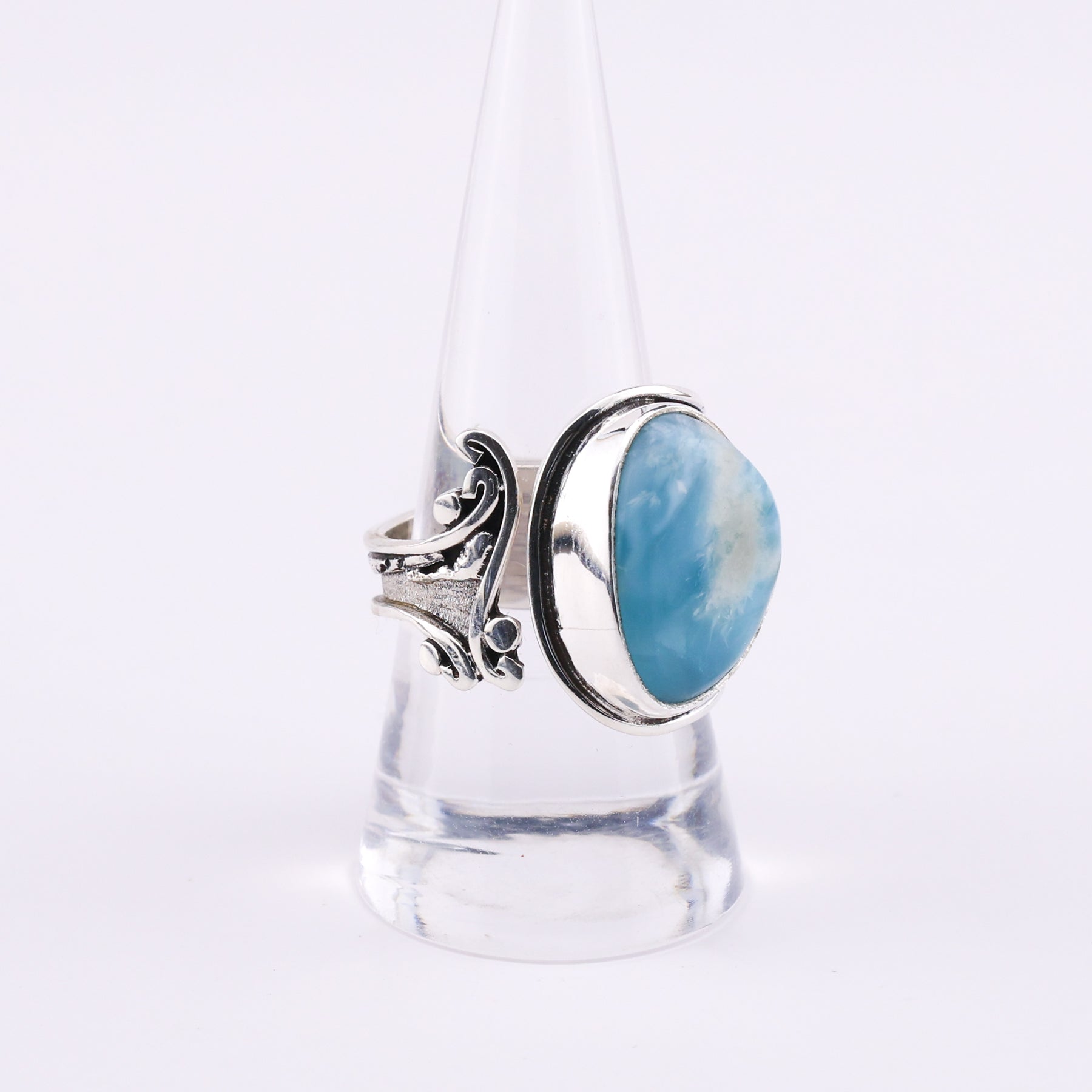 Larimar and silver ring - Tiwin