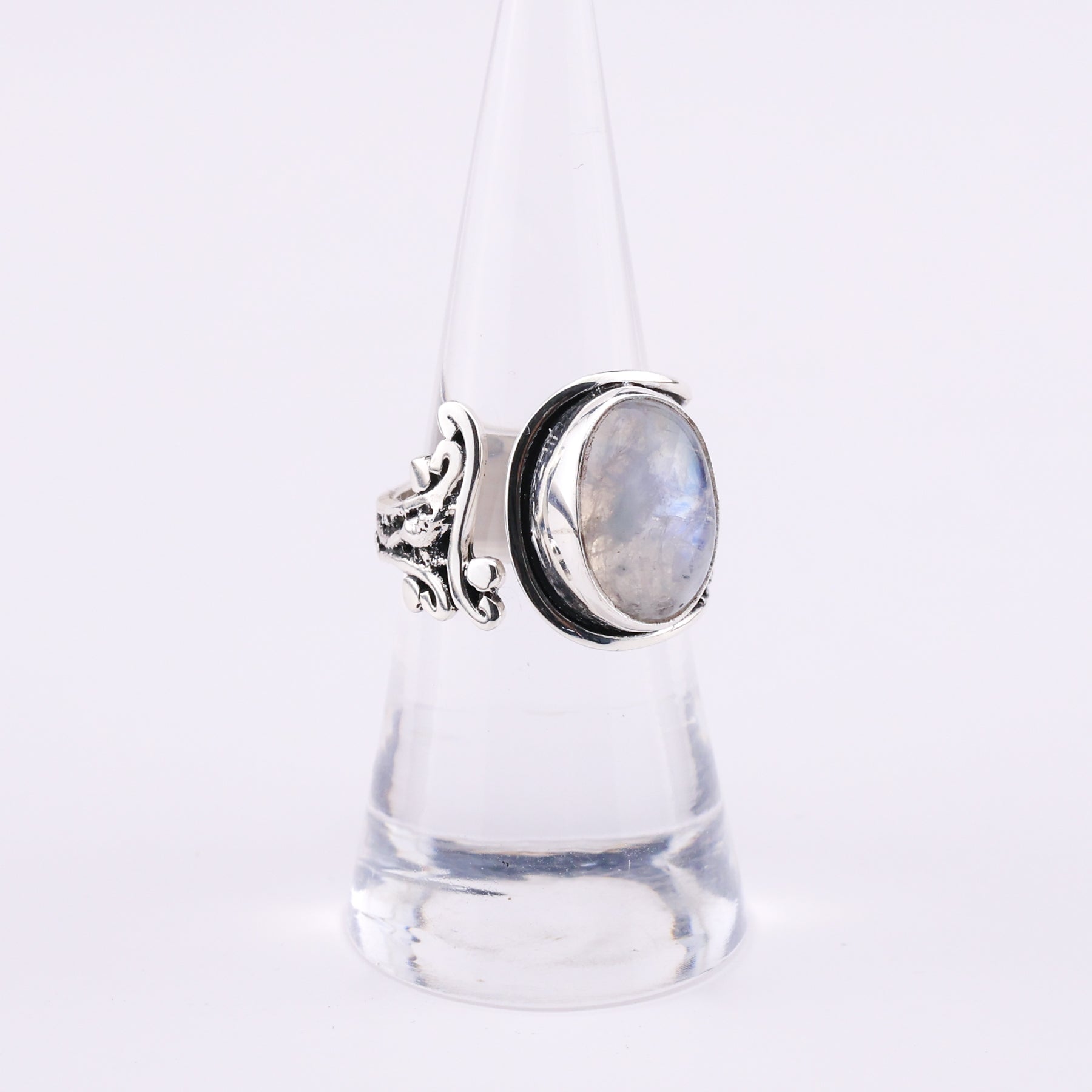 Moonstone and silver ring - Sans