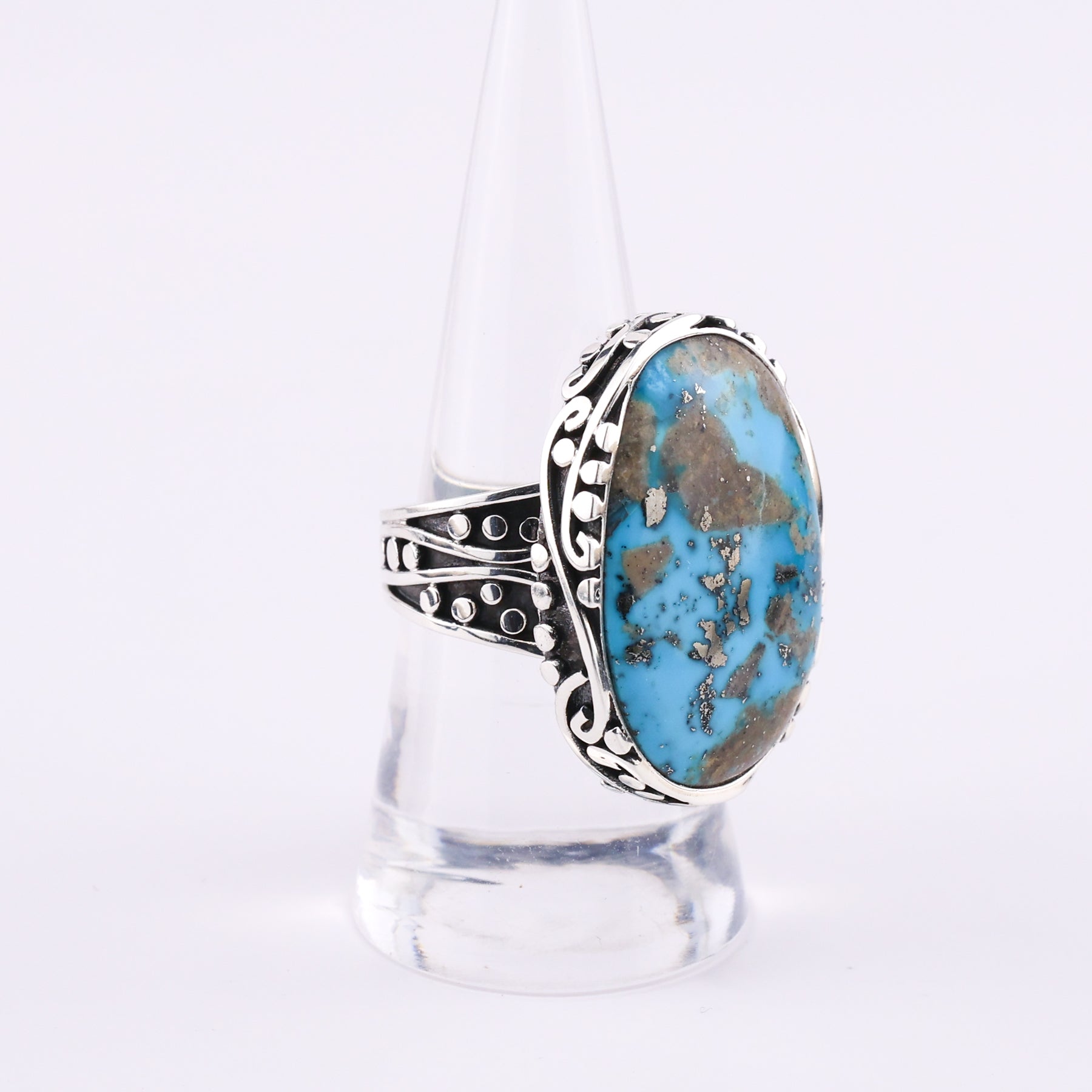 Turquoise and silver ring - Briann