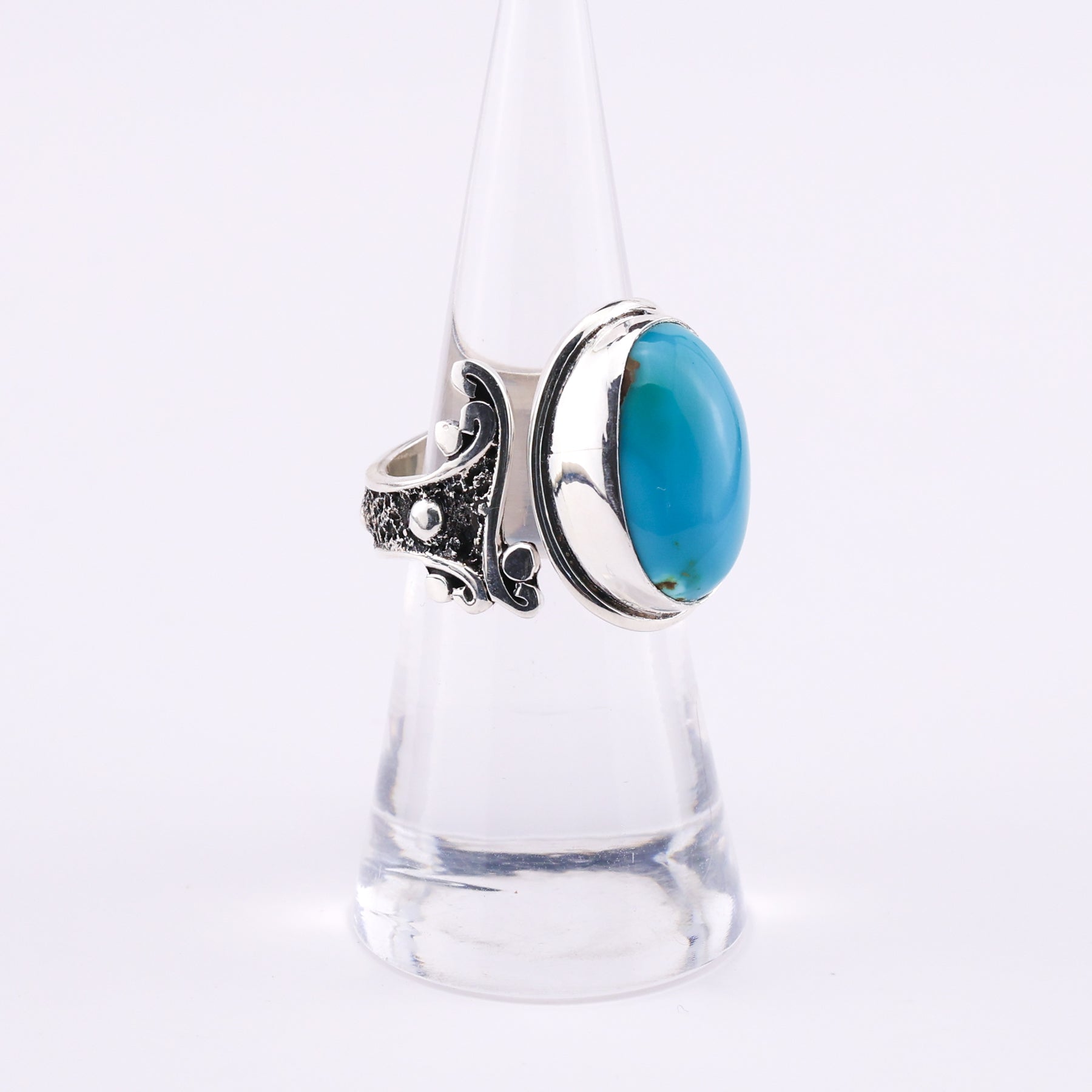 Turquoise and silver ring - Euro