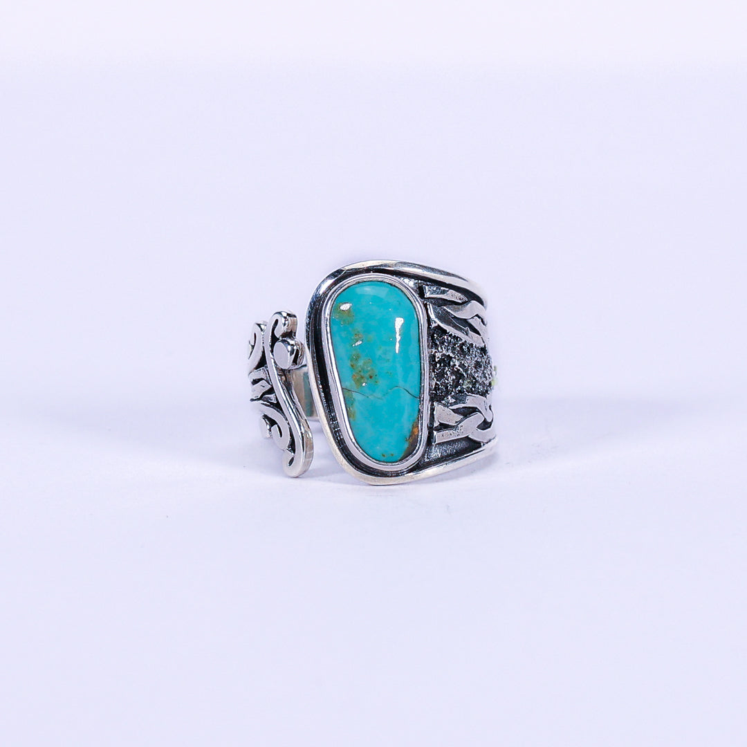 Turquoise and silver ring - Geant