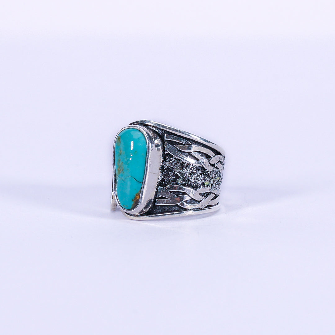 Turquoise and silver ring - Geant