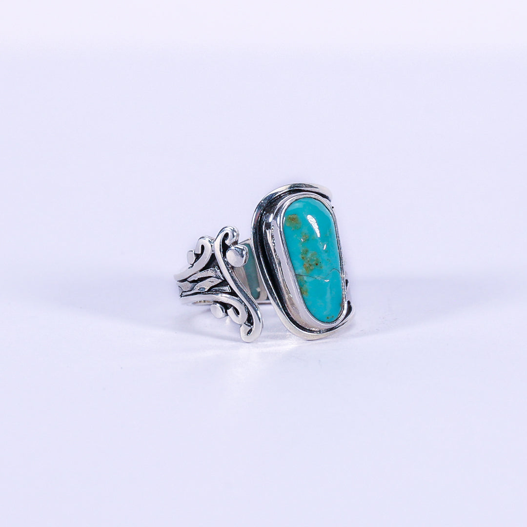 Turquoise and silver ring - Geant