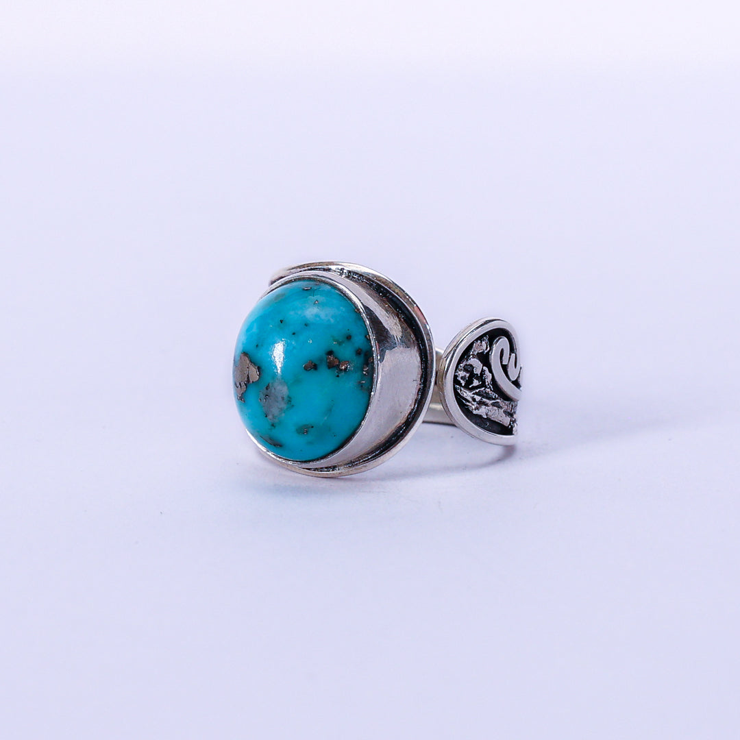 Turquoise and silver ring - Masque