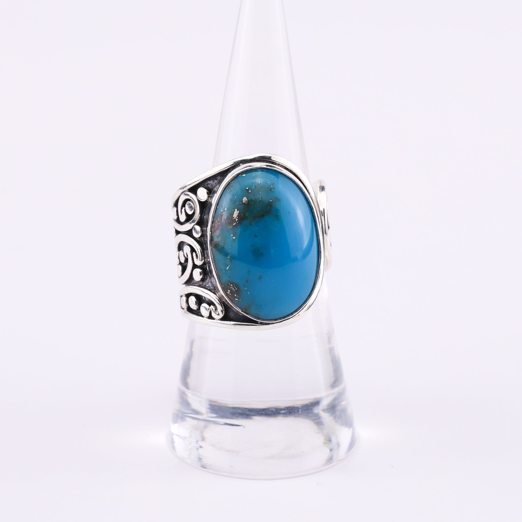 Turquoise and silver ring - Selis