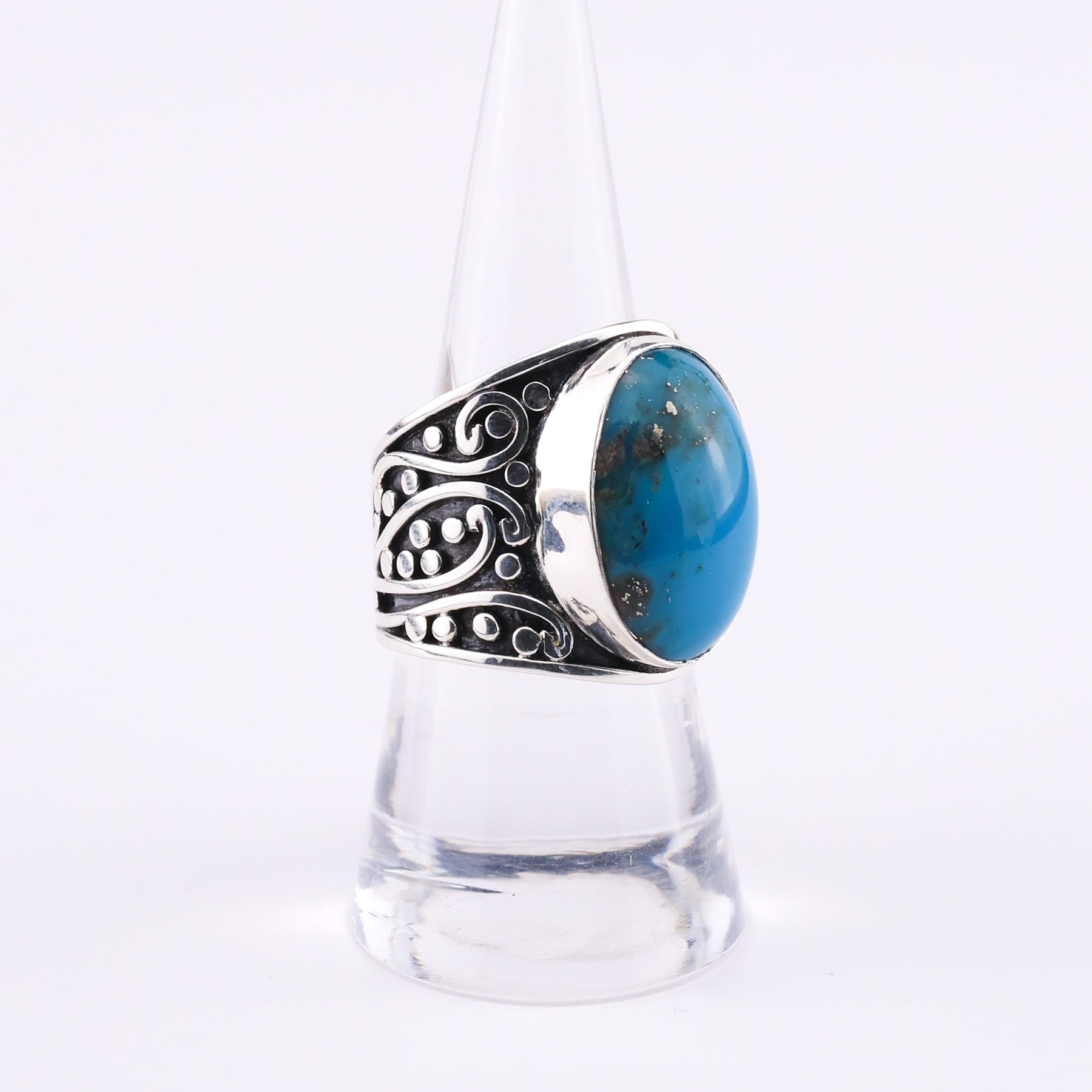 Turquoise and silver ring - Selis